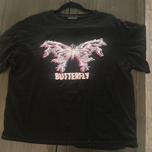 black butterfly tee